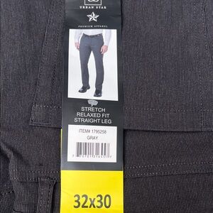 Urban Star Men's Stretch Relaxed Fit Jeans - Gray 32 x 32 NWT